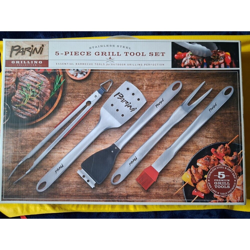 Parini 5 Piece Stainless Steel Grill Set